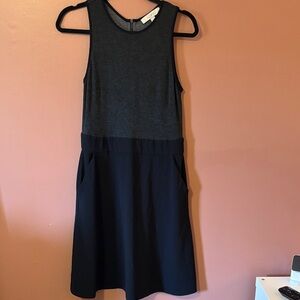 LOFT Dress in Gray and Black